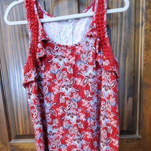 EUC Maurices Floral Tank
